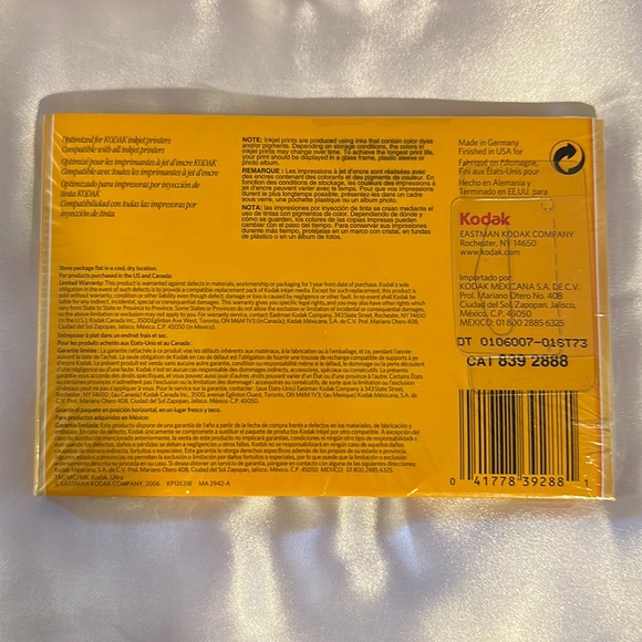 Brand New Kodak Ultra Premium Photo Paper Studio Gloss, 4x6 inch, 20 Sheets - Picture 3 of 4